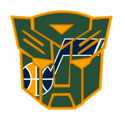 Autobots Utah Jazz logo vinyl decal